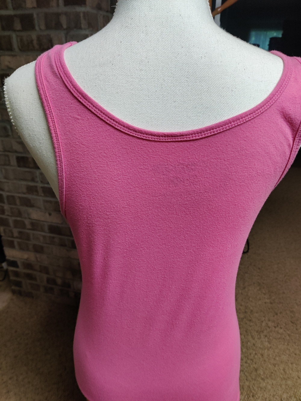 Pink Graphic Racerback Tank Top - Active Slogan Design Large Fitted - Picture 5 of 8